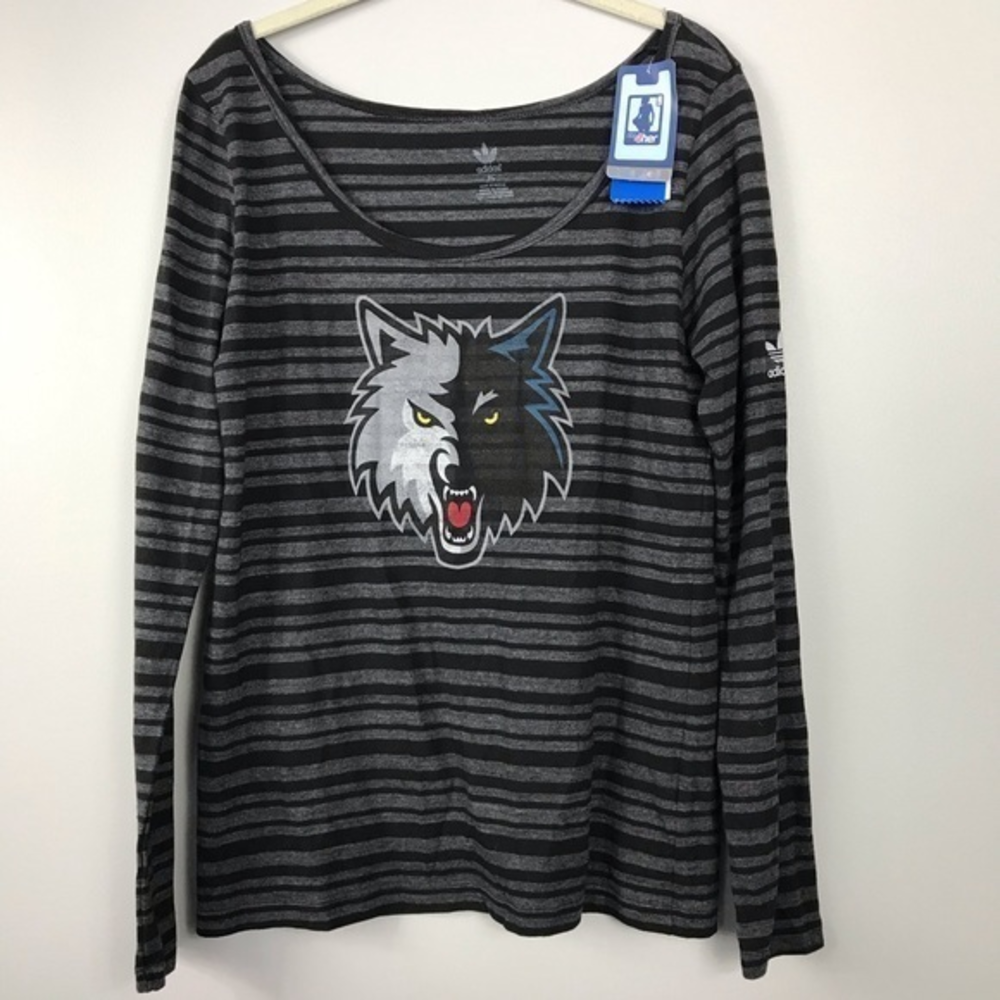 Minnesota Timberwolves Grey Striped adidas‎ XL